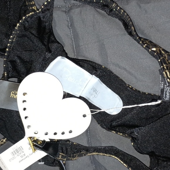 Beach Bunny NWT Miss Demeanor XS Gold - Picture 6 of 8